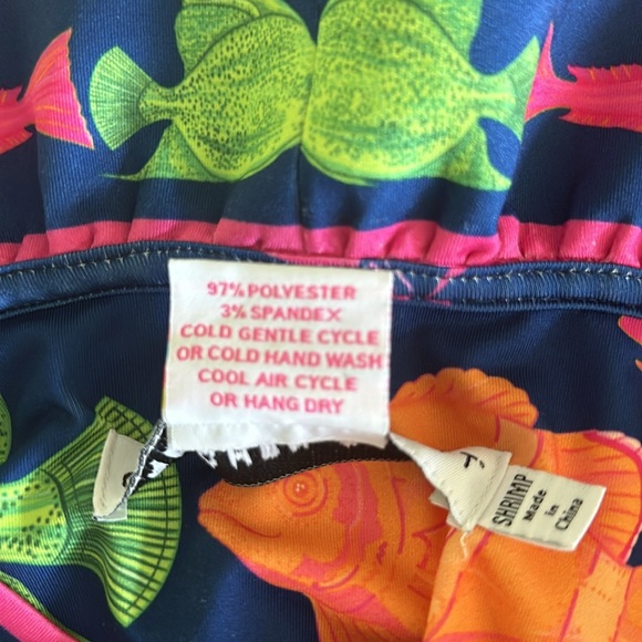 Gretchen Scott Ruffleneck Dress 3/4 Sleeve Size XXS Blue/Multi Colored - Picture 9 of 9